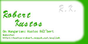 robert kustos business card